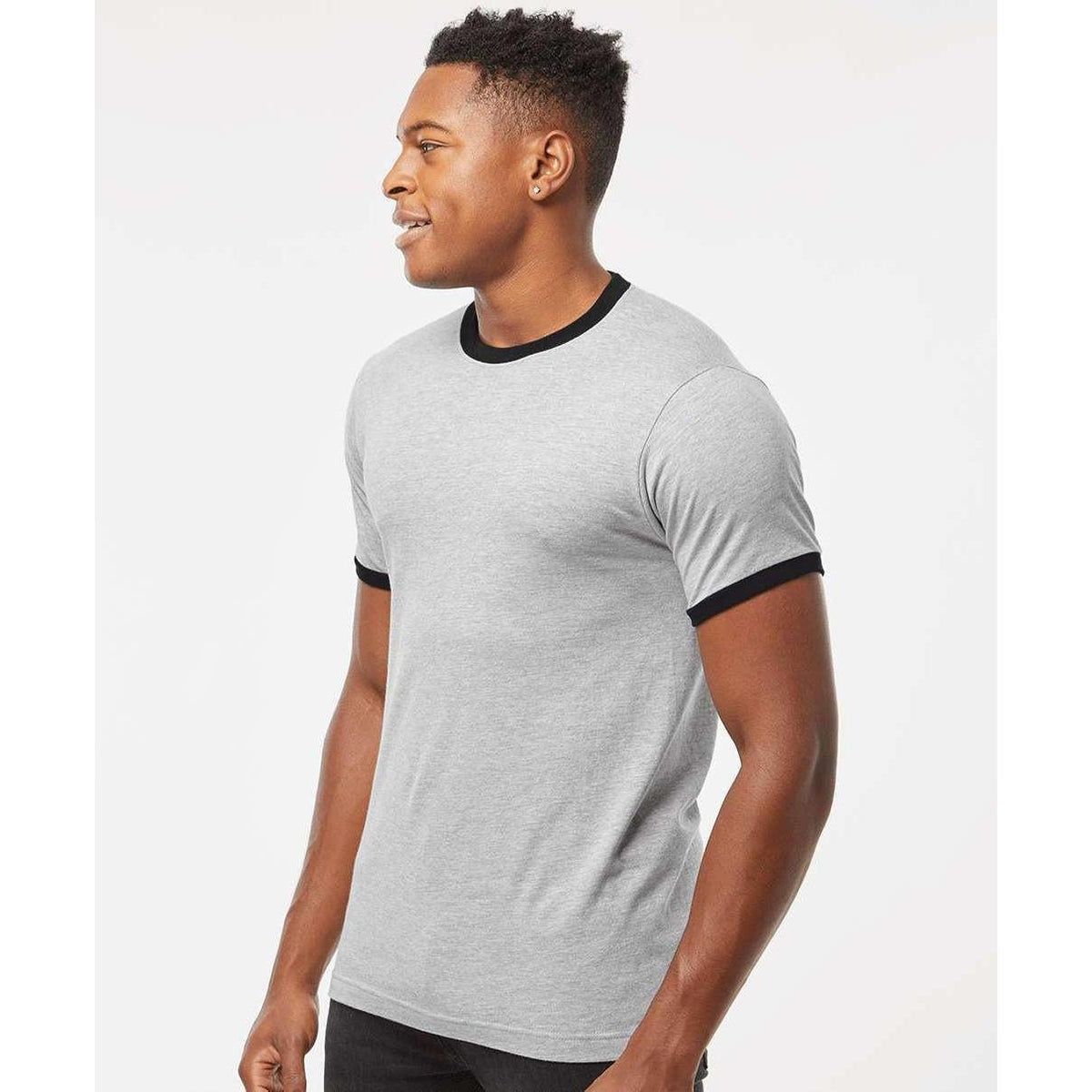 no-logo Tultex Unisex Fine Jersey Ringer T-Shirt-T-Shirts-Tultex-Thread Logic