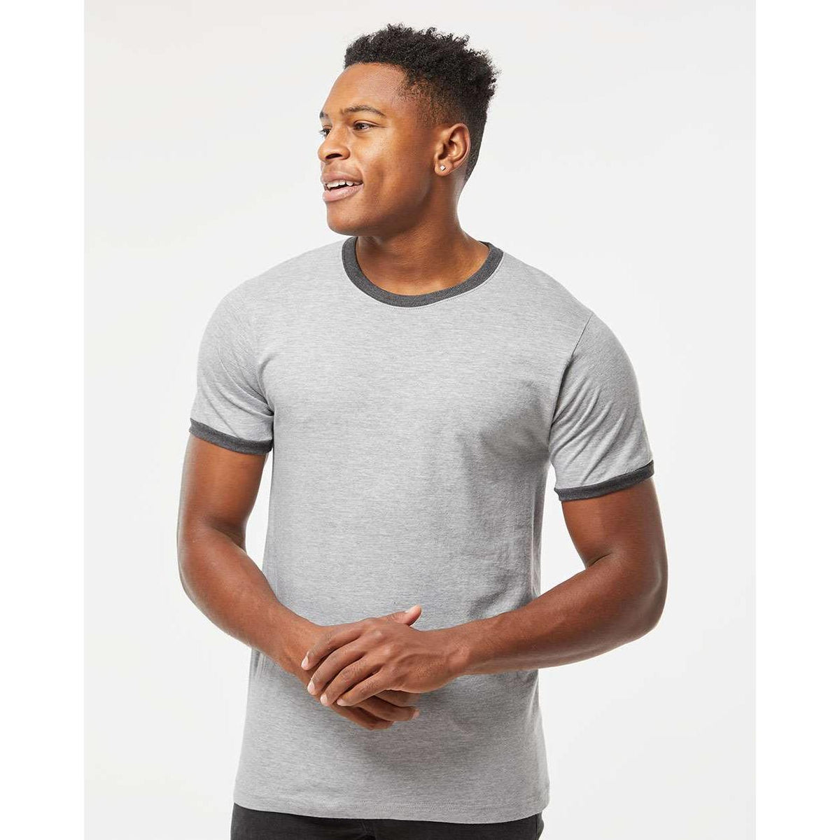 no-logo Tultex Unisex Fine Jersey Ringer T-Shirt-T-Shirts-Tultex-Thread Logic