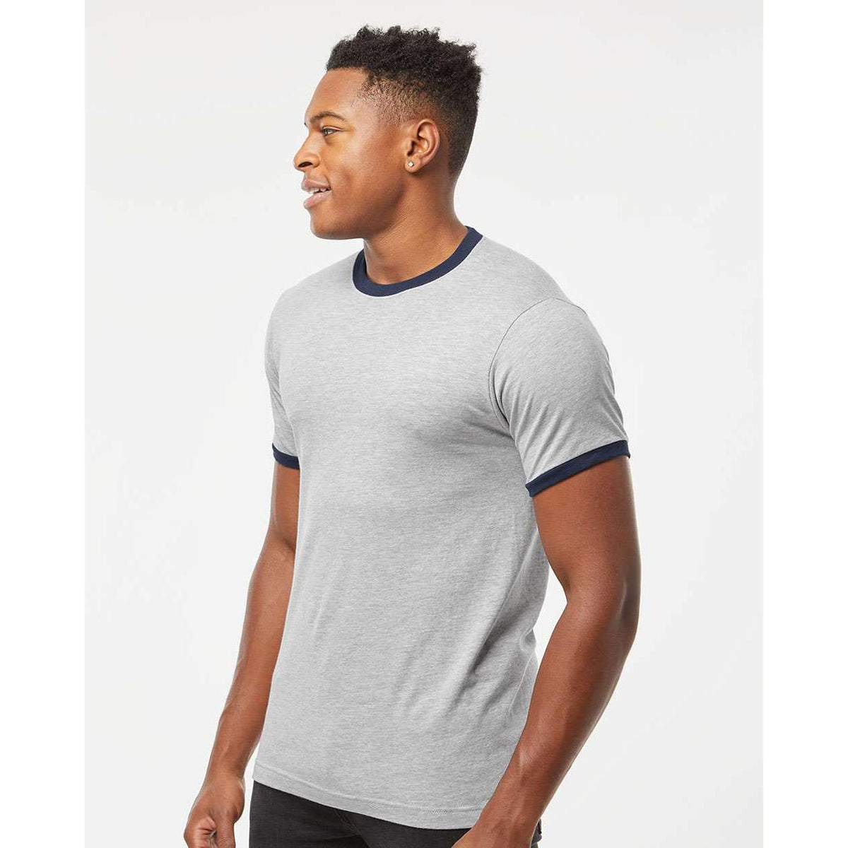 no-logo Tultex Unisex Fine Jersey Ringer T-Shirt-T-Shirts-Tultex-Thread Logic