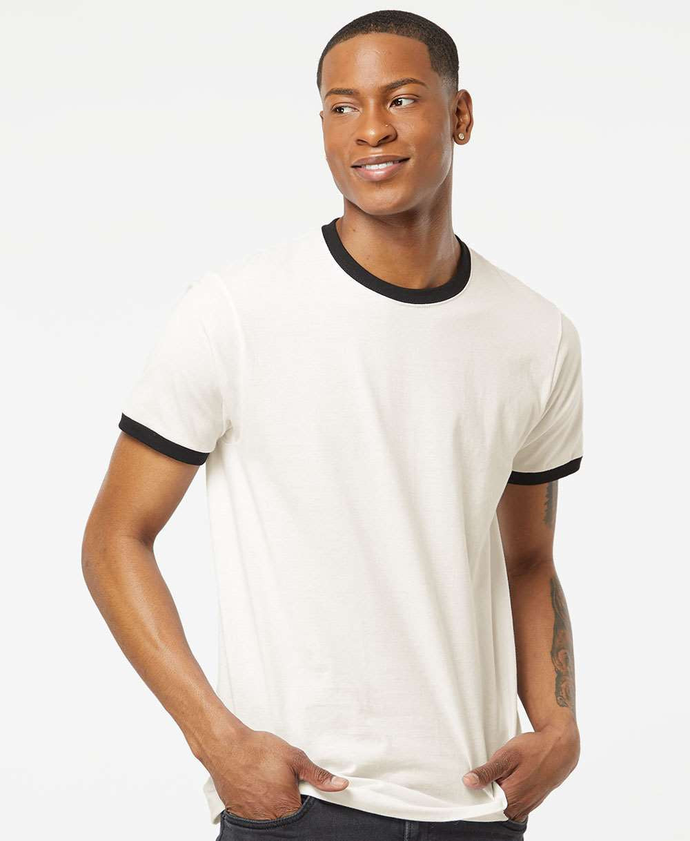 no-logo Tultex Unisex Fine Jersey Ringer T-Shirt-T-Shirts-Tultex-Thread Logic