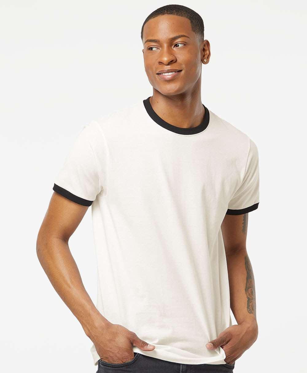 no-logo Tultex Unisex Fine Jersey Ringer T-Shirt-T-Shirts-Tultex-Thread Logic