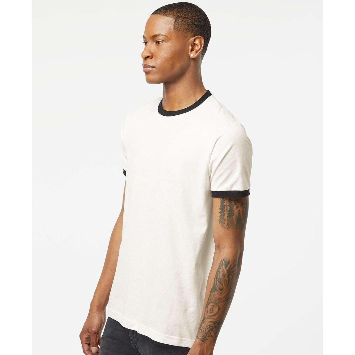 no-logo Tultex Unisex Fine Jersey Ringer T-Shirt-T-Shirts-Tultex-Thread Logic