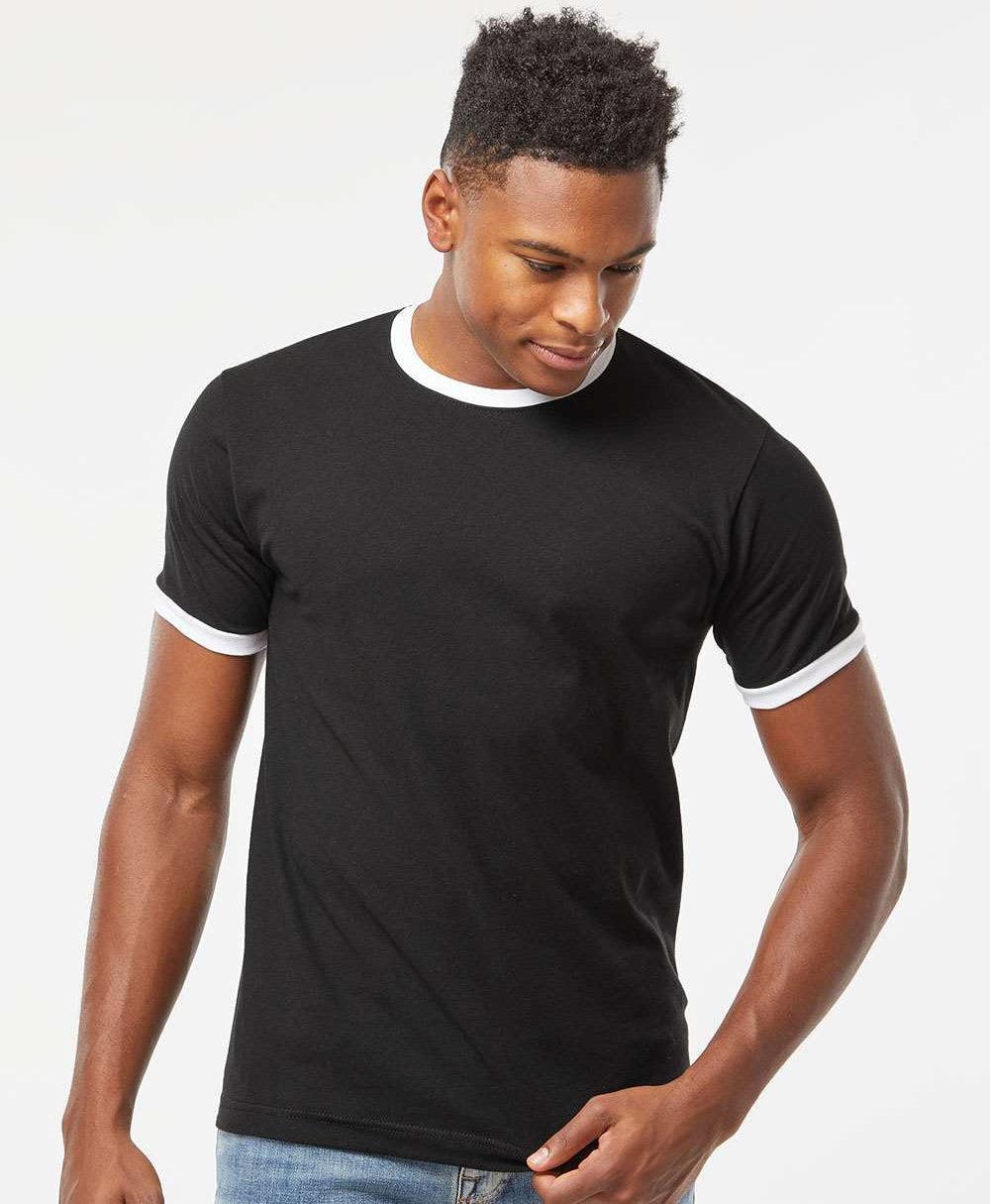 no-logo Tultex Unisex Fine Jersey Ringer T-Shirt-T-Shirts-Tultex-Thread Logic