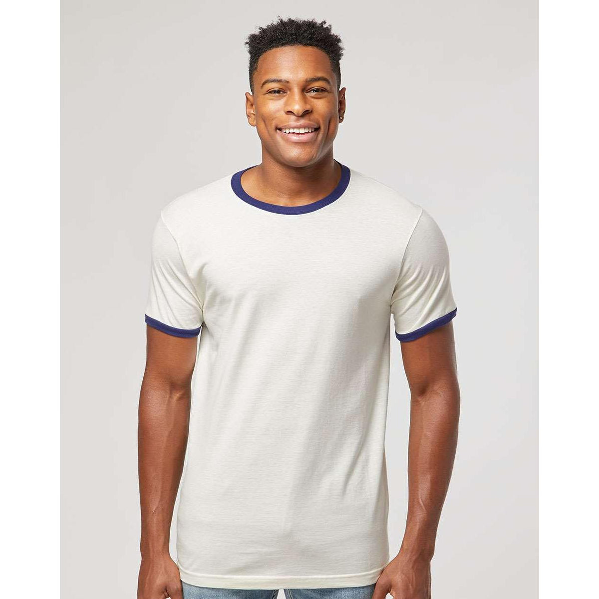 no-logo Tultex Unisex Fine Jersey Ringer T-Shirt-T-Shirts-Tultex-Thread Logic