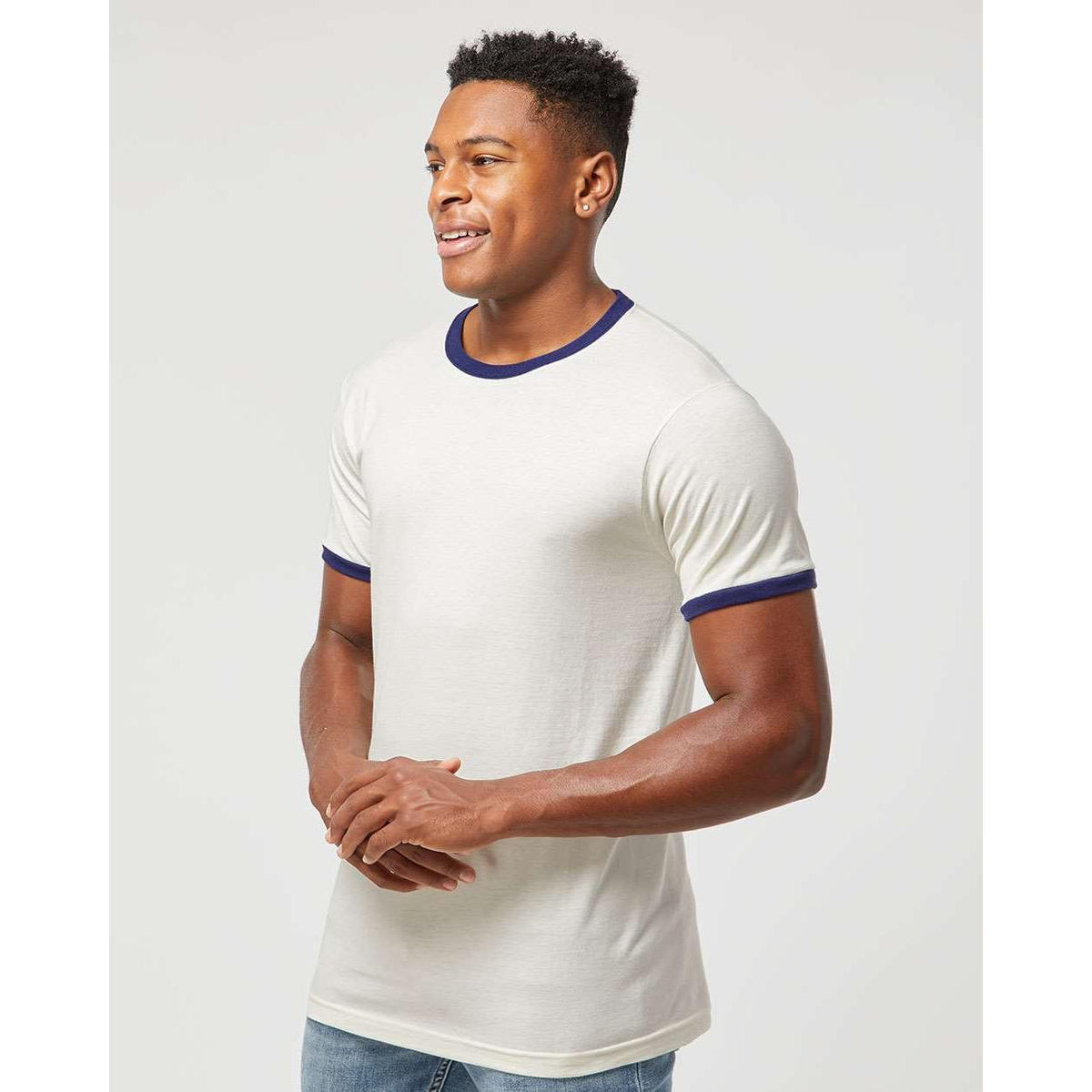 no-logo Tultex Unisex Fine Jersey Ringer T-Shirt-T-Shirts-Tultex-Thread Logic