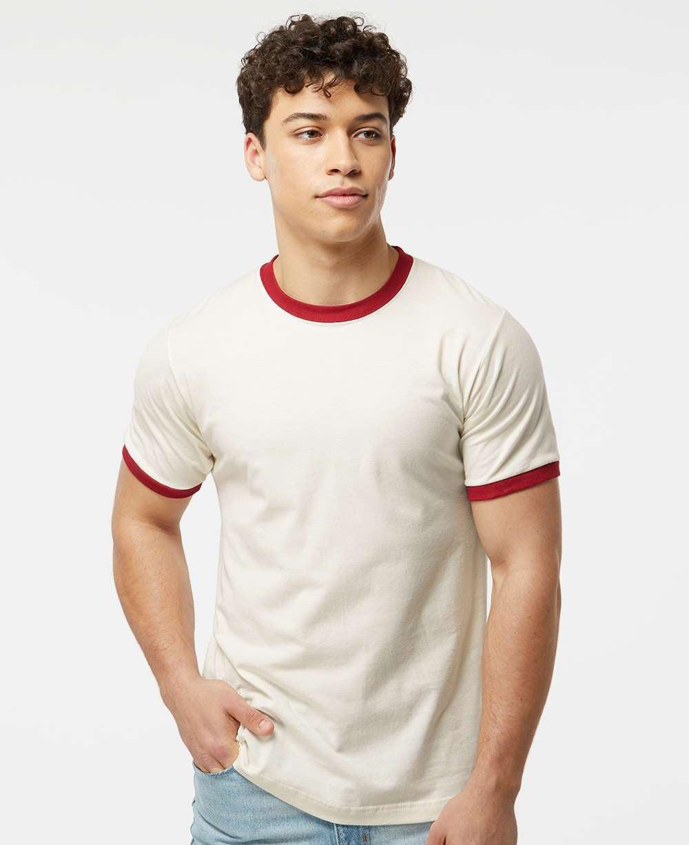 no-logo Tultex Unisex Fine Jersey Ringer T-Shirt-T-Shirts-Tultex-Thread Logic