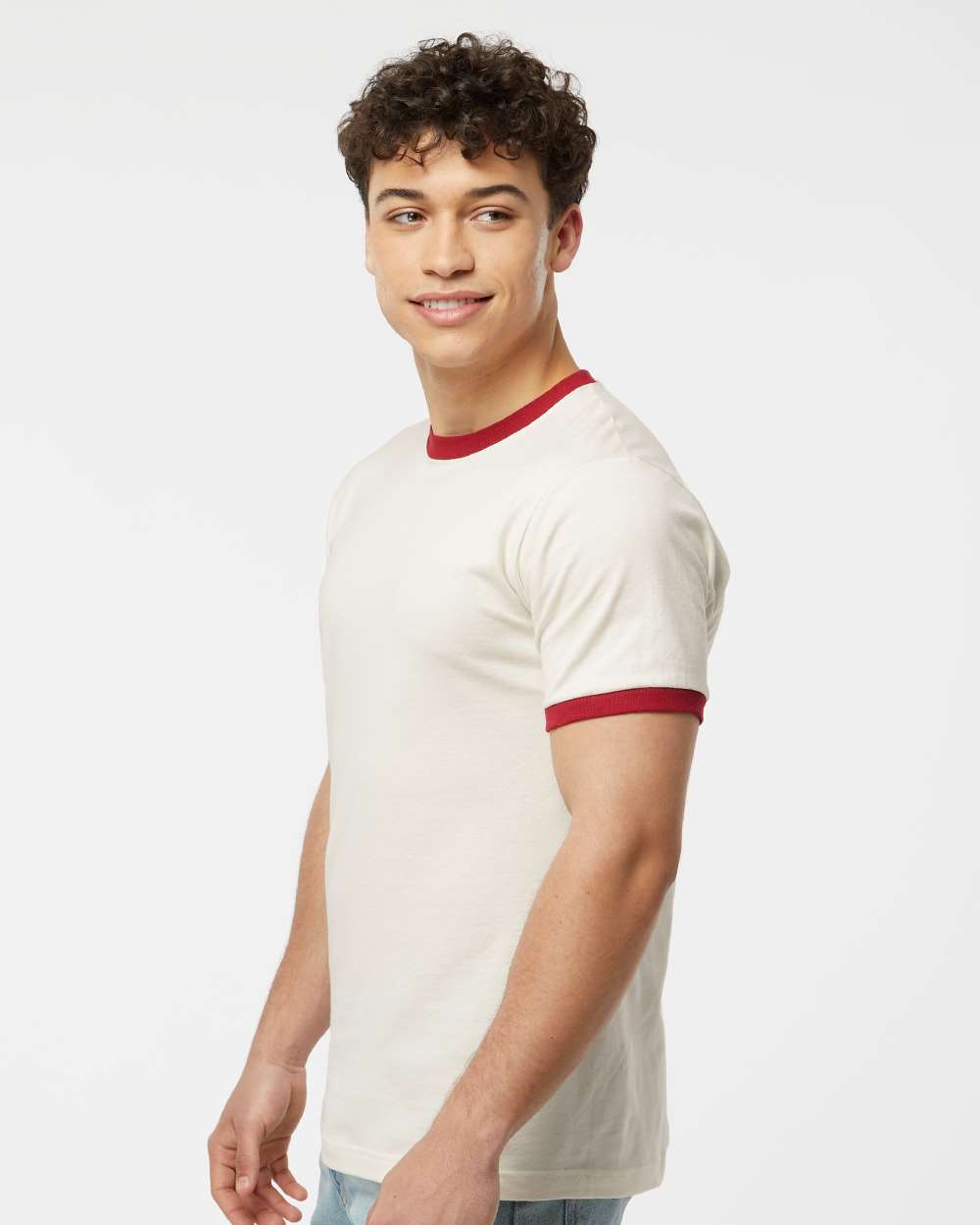 no-logo Tultex Unisex Fine Jersey Ringer T-Shirt-T-Shirts-Tultex-Thread Logic