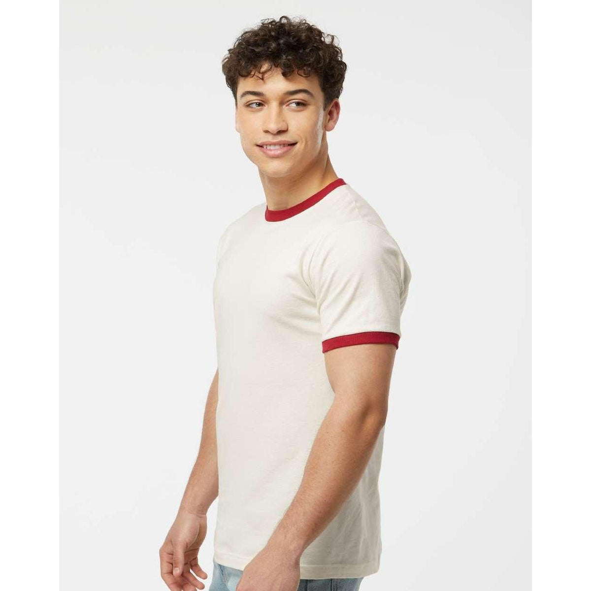 no-logo Tultex Unisex Fine Jersey Ringer T-Shirt-T-Shirts-Tultex-Thread Logic