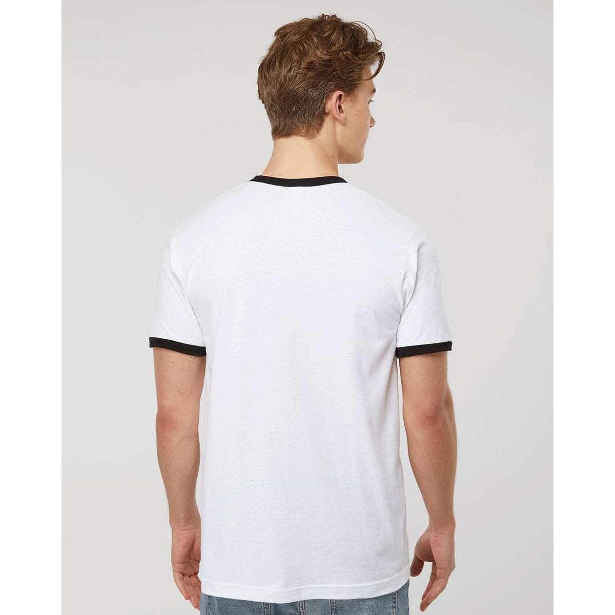 no-logo Tultex Unisex Fine Jersey Ringer T-Shirt-T-Shirts-Tultex-Thread Logic