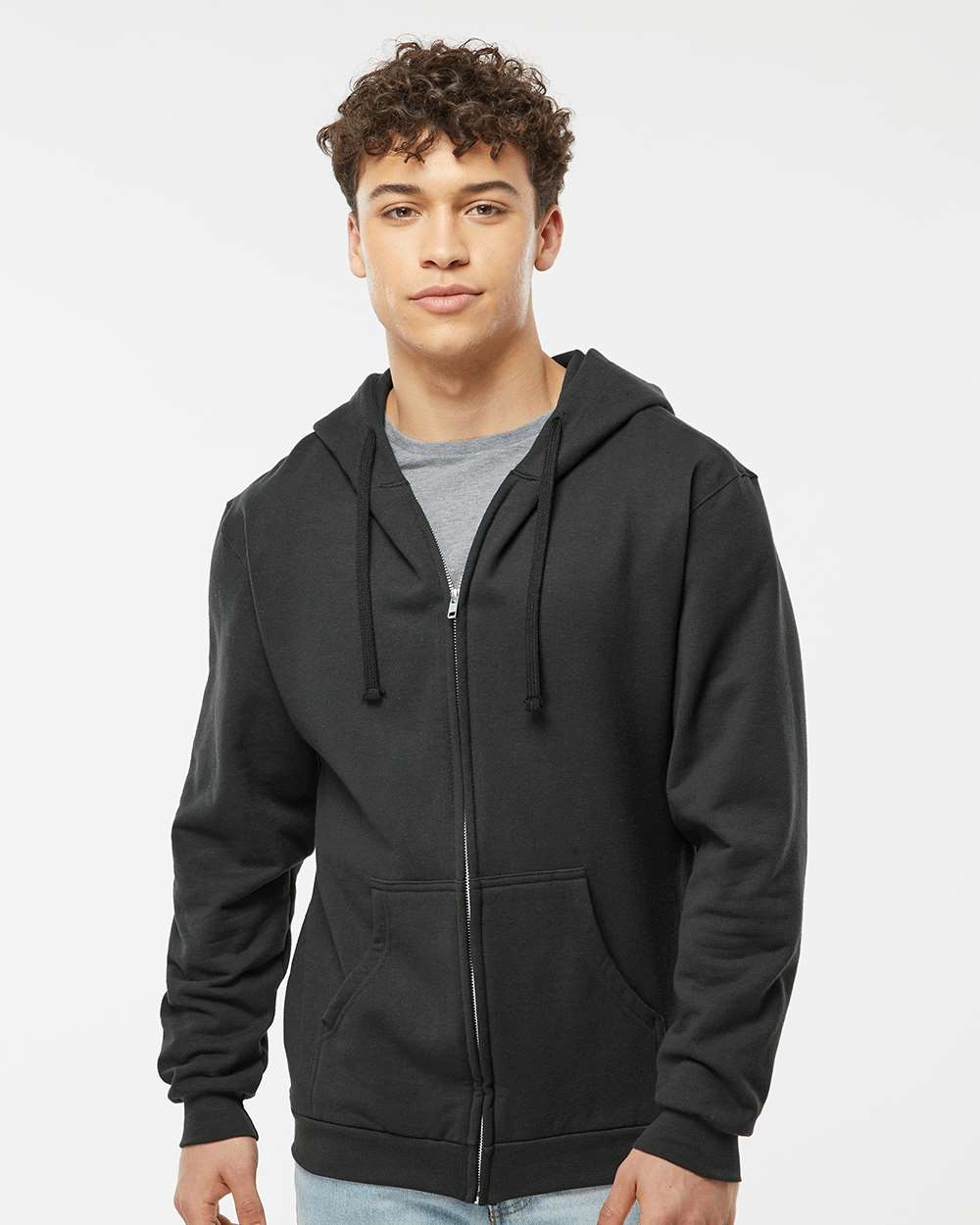 no-logo Tultex Unisex Full-Zip Hooded Sweatshirt-Fleece-Tultex-Thread Logic