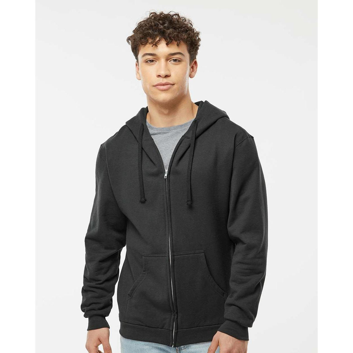 no-logo Tultex Unisex Full-Zip Hooded Sweatshirt-Fleece-Tultex-Thread Logic