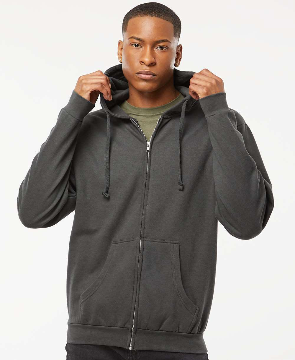 no-logo Tultex Unisex Full-Zip Hooded Sweatshirt-Fleece-Tultex-Thread Logic