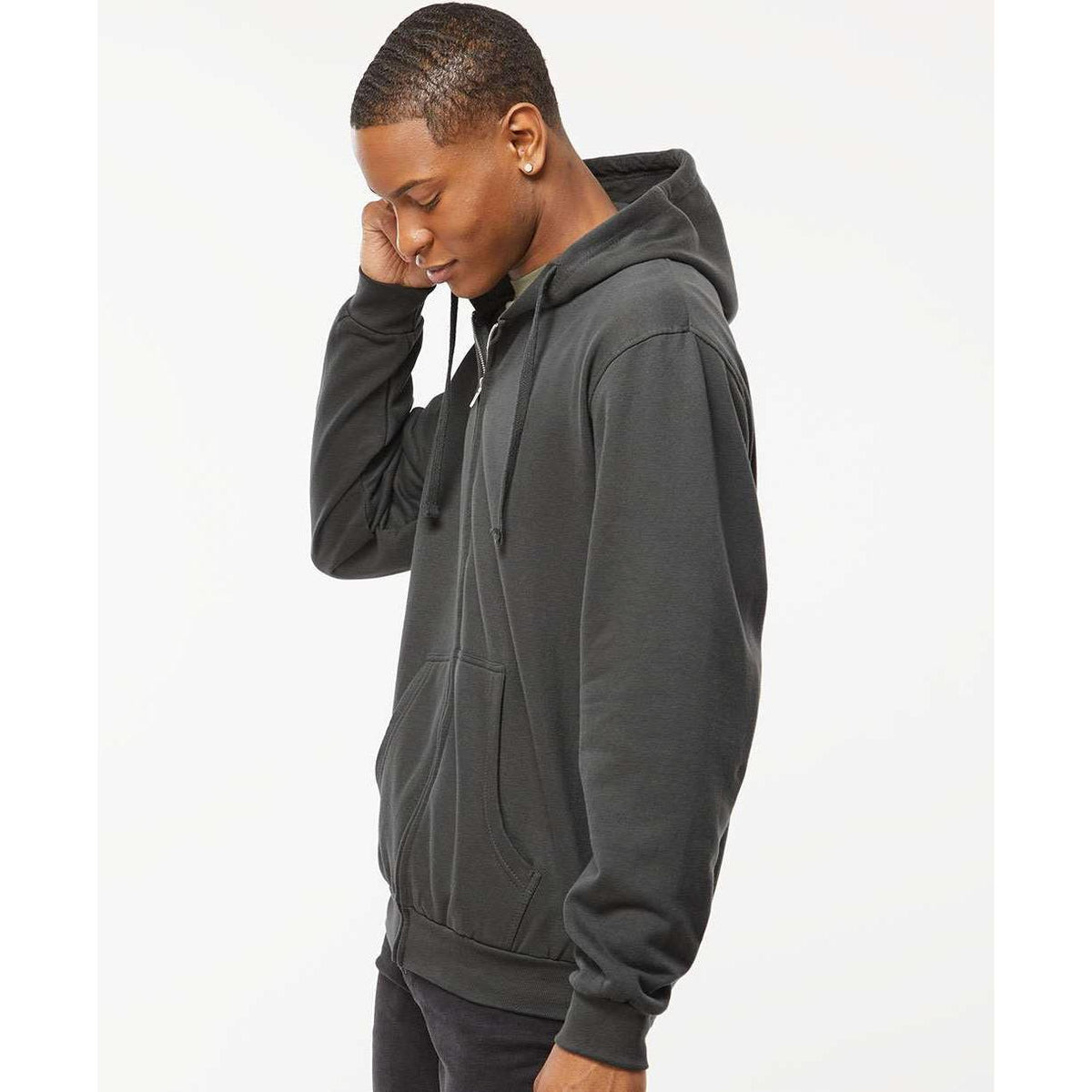no-logo Tultex Unisex Full-Zip Hooded Sweatshirt-Fleece-Tultex-Thread Logic