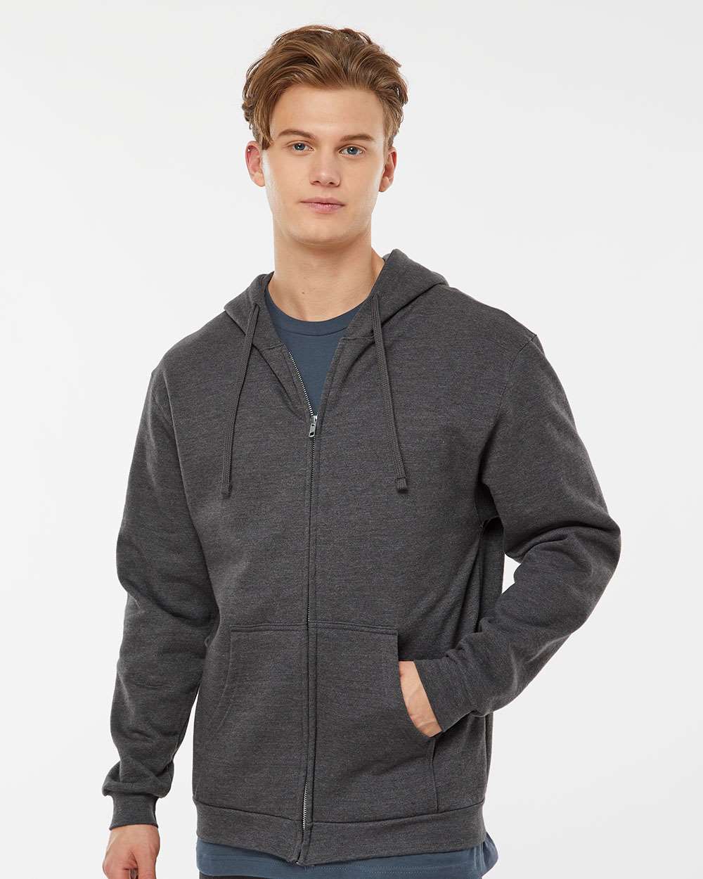 no-logo Tultex Unisex Full-Zip Hooded Sweatshirt-Fleece-Tultex-Thread Logic