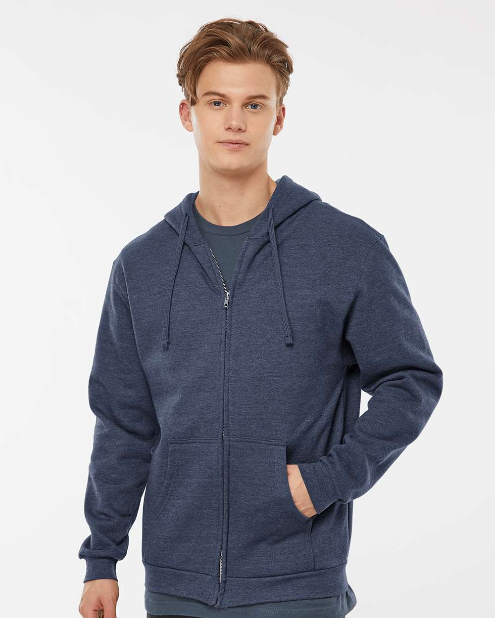 no-logo Tultex Unisex Full-Zip Hooded Sweatshirt-Fleece-Tultex-Thread Logic