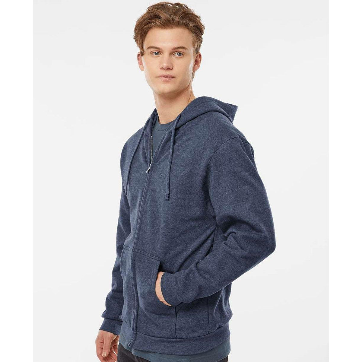 no-logo Tultex Unisex Full-Zip Hooded Sweatshirt-Fleece-Tultex-Thread Logic