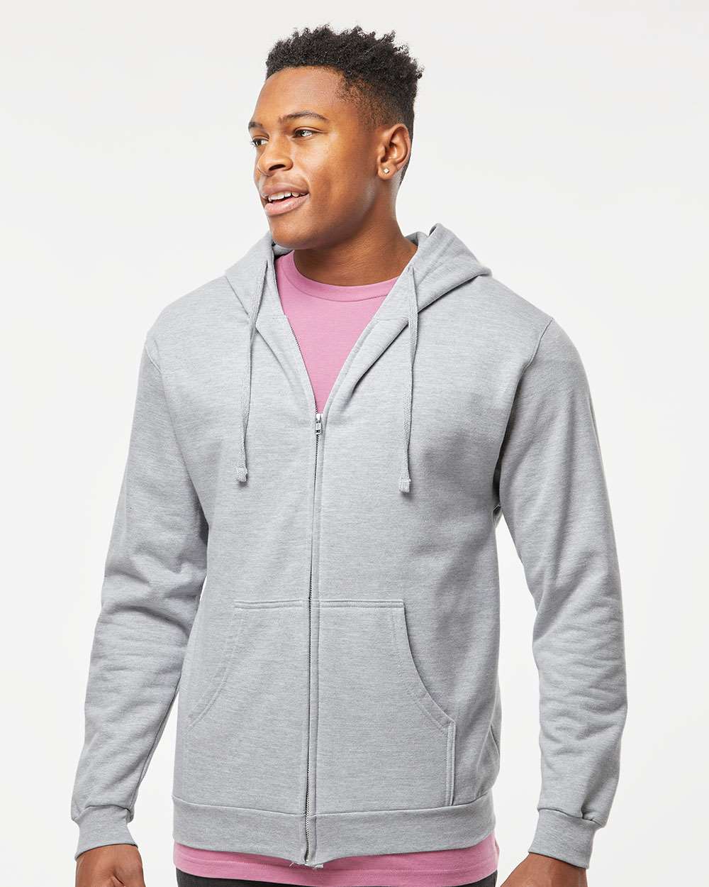 no-logo Tultex Unisex Full-Zip Hooded Sweatshirt-Fleece-Tultex-Thread Logic