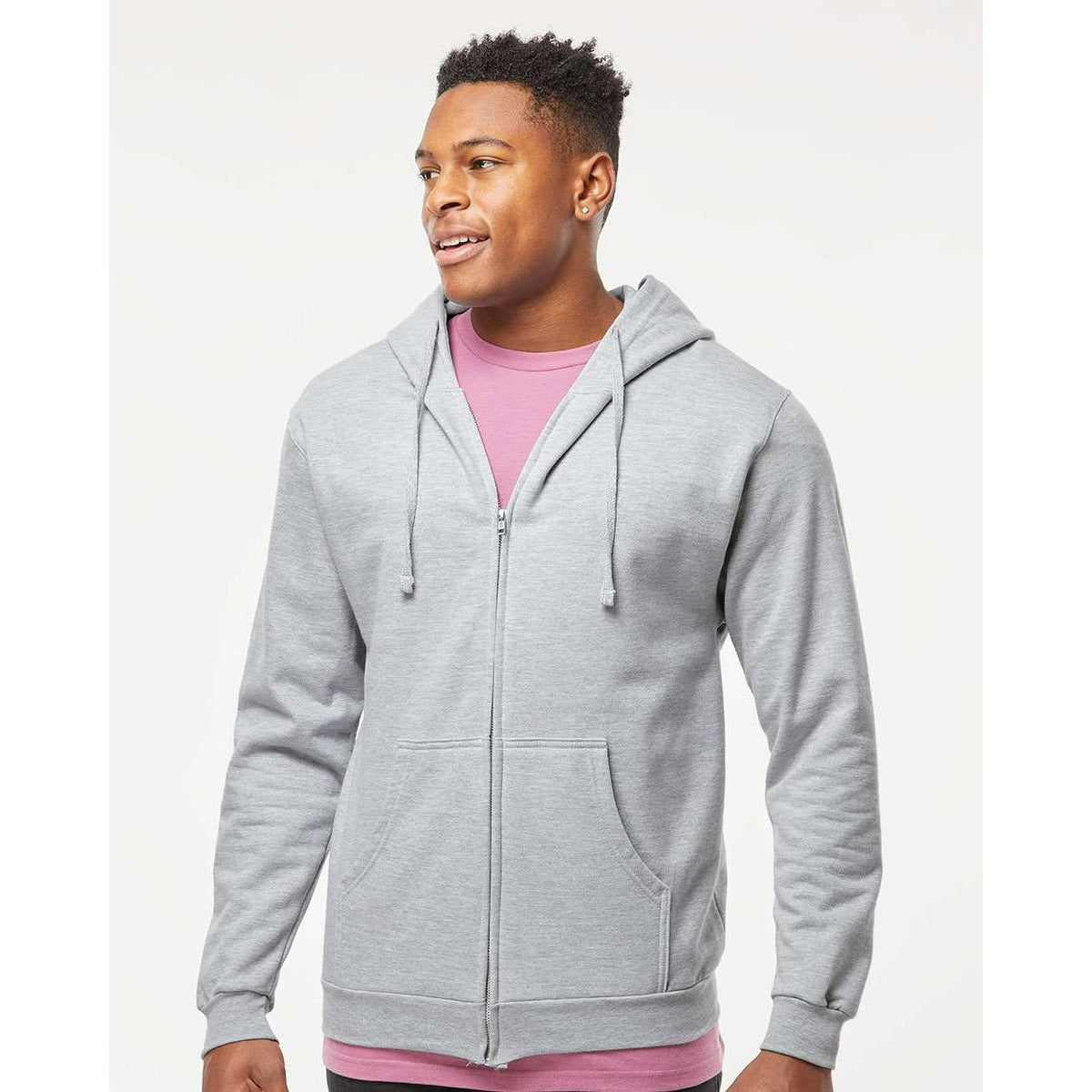 no-logo Tultex Unisex Full-Zip Hooded Sweatshirt-Fleece-Tultex-Thread Logic