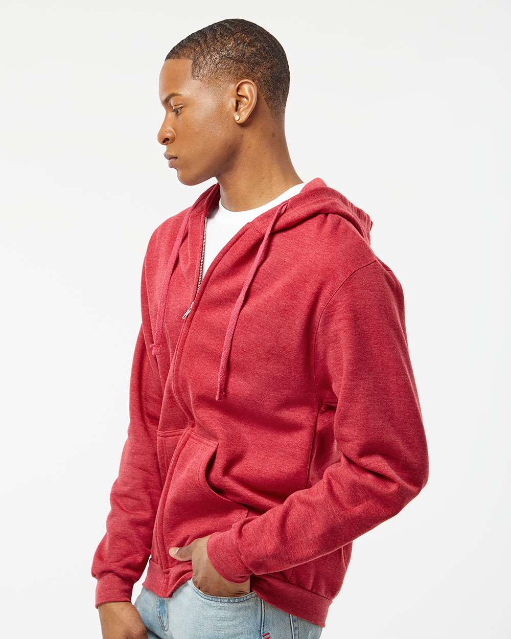 no-logo Tultex Unisex Full-Zip Hooded Sweatshirt-Fleece-Tultex-Thread Logic