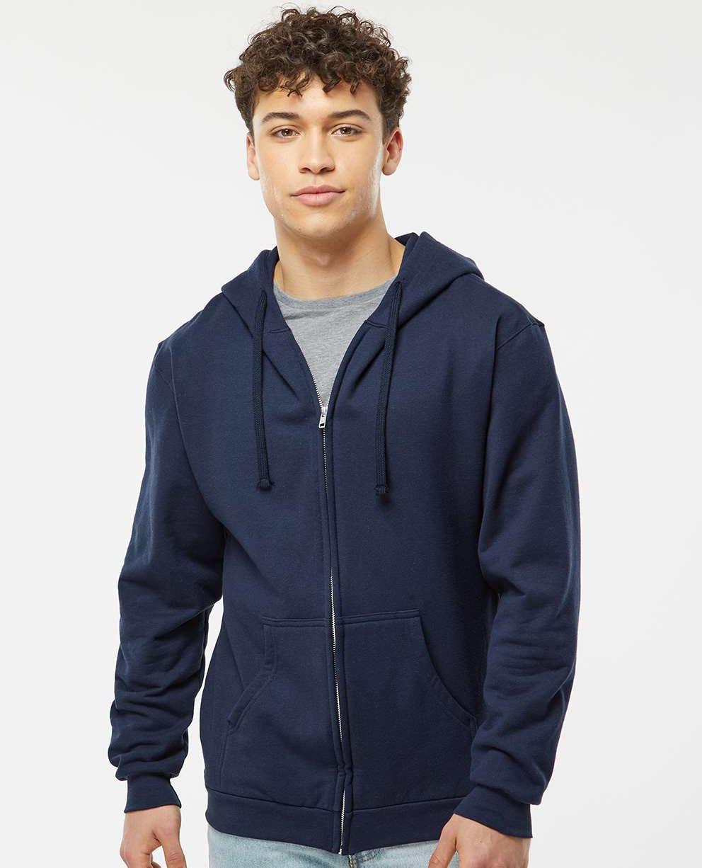 no-logo Tultex Unisex Full-Zip Hooded Sweatshirt-Fleece-Tultex-Thread Logic
