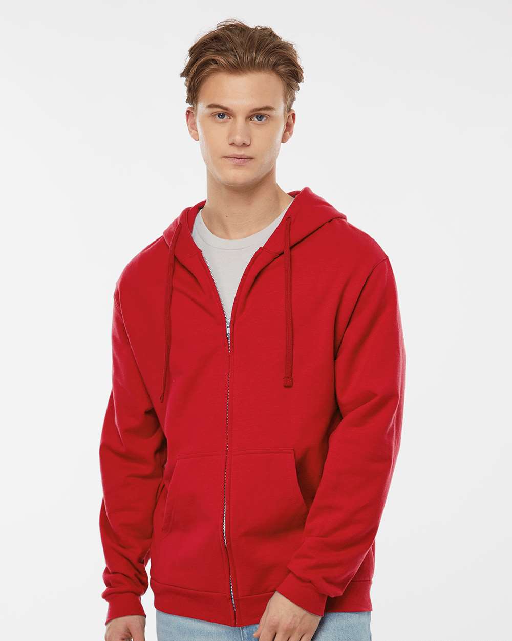 no-logo Tultex Unisex Full-Zip Hooded Sweatshirt-Fleece-Tultex-Thread Logic