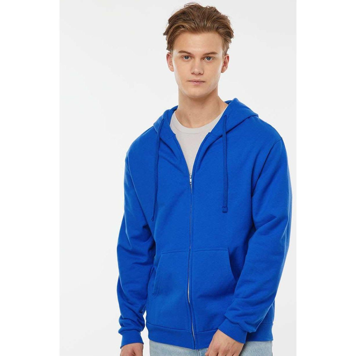 no-logo Tultex Unisex Full-Zip Hooded Sweatshirt-Fleece-Tultex-Thread Logic