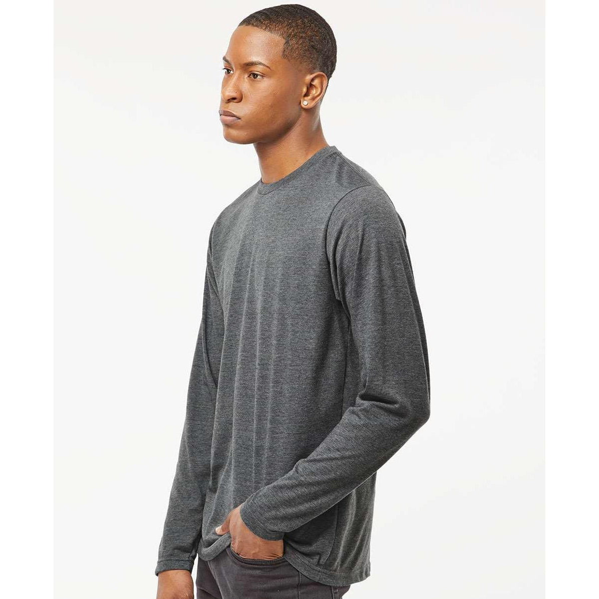 no-logo Tultex Unisex Poly-Rich Long Sleeve T-Shirt-T-Shirts - Long Sleeve-Tultex-Thread Logic