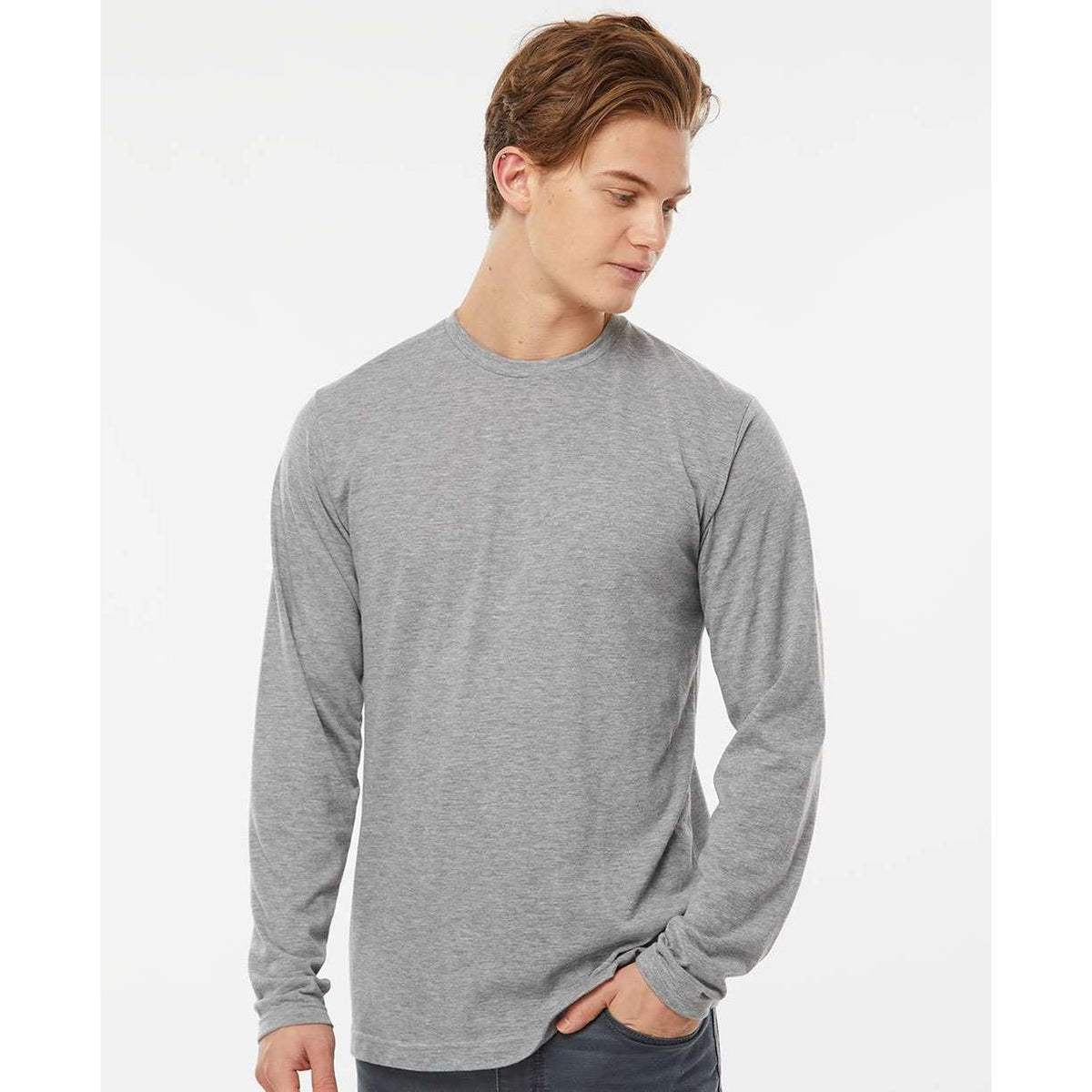 no-logo Tultex Unisex Poly-Rich Long Sleeve T-Shirt-T-Shirts - Long Sleeve-Tultex-Thread Logic