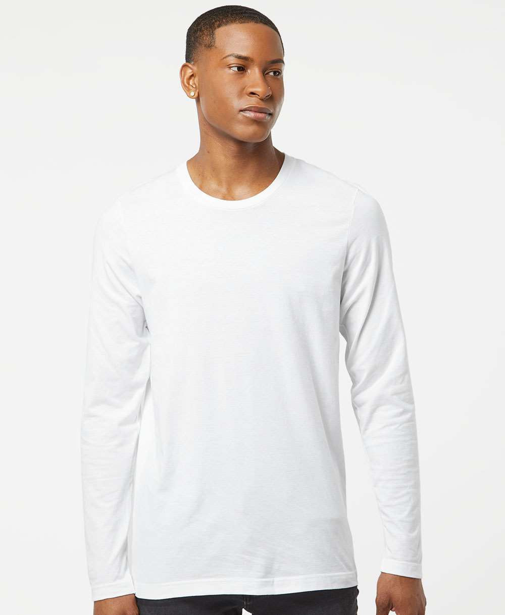 no-logo Tultex Unisex Premium Cotton Long Sleeve T-Shirt-T-Shirts - Long Sleeve-Tultex-Thread Logic
