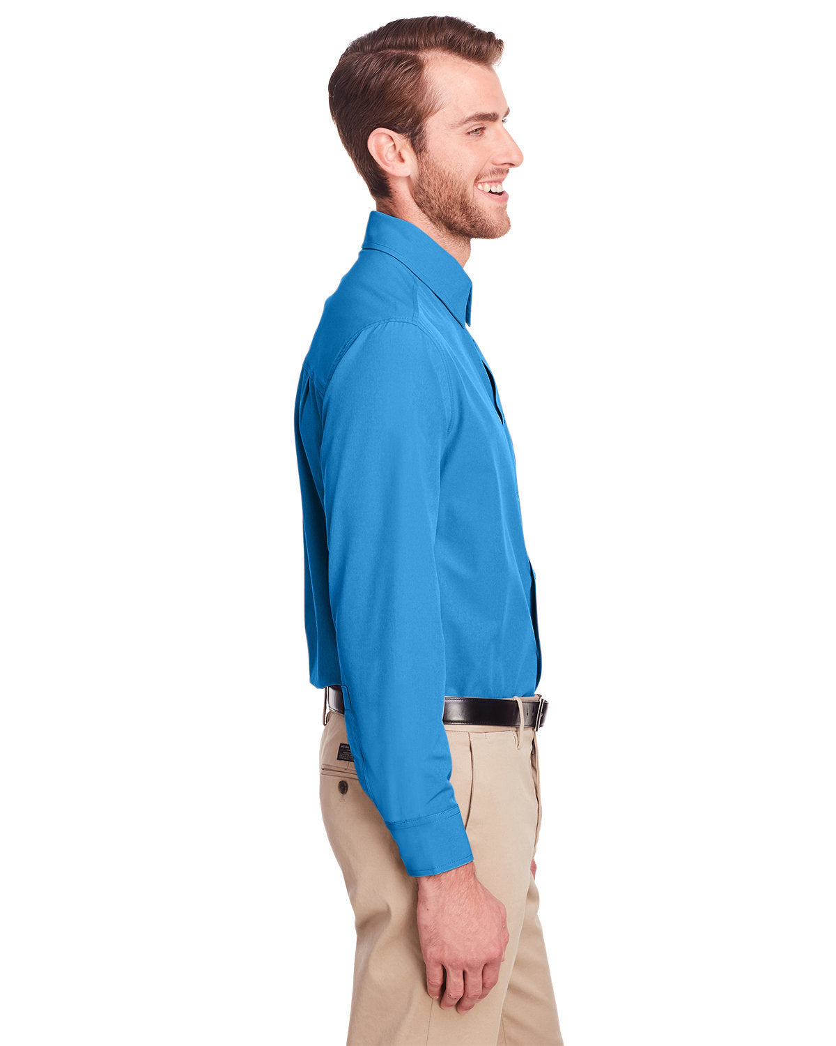 no-logo UltraClub Bradley Performance Woven Shirt-Men's Dress Shirts-UltraClub-Thread Logic