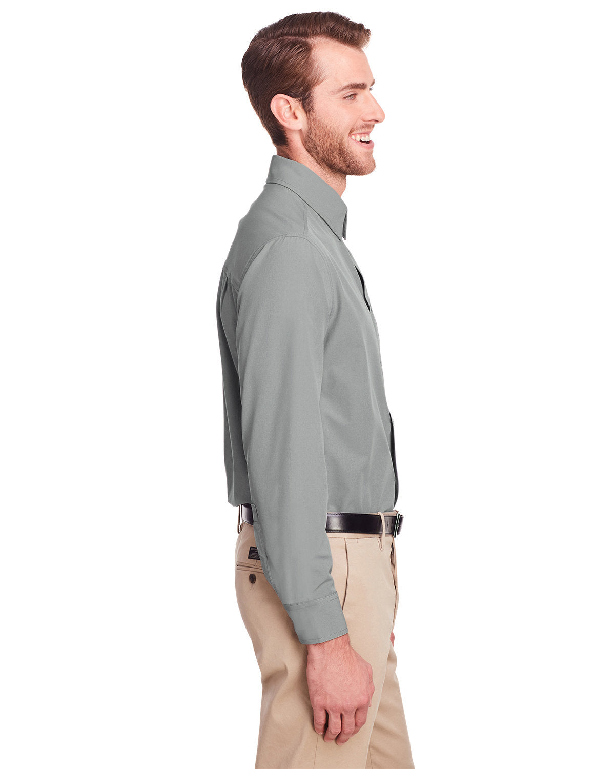 no-logo UltraClub Bradley Performance Woven Shirt-Men's Dress Shirts-UltraClub-Thread Logic