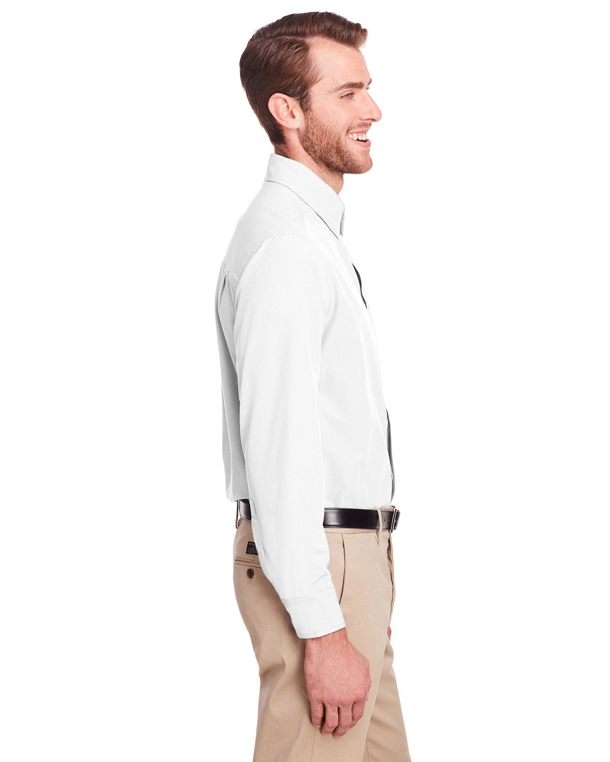 no-logo UltraClub Bradley Performance Woven Shirt-Men's Dress Shirts-UltraClub-Thread Logic