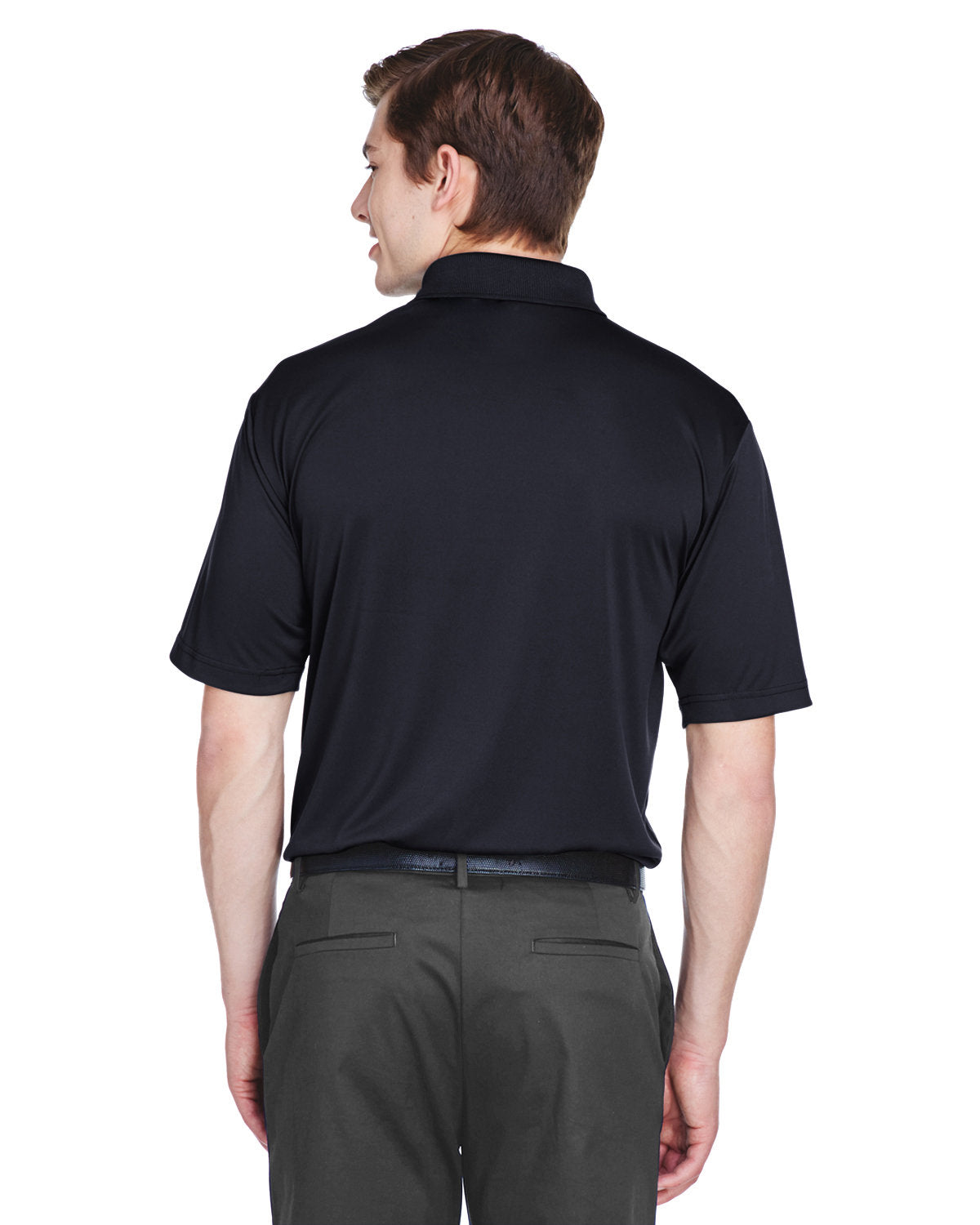 no-logo UltraClub Cool & Dry 8-Star Elite Performance Interlock Polo-Men's Polos-UltraClub-Thread Logic
