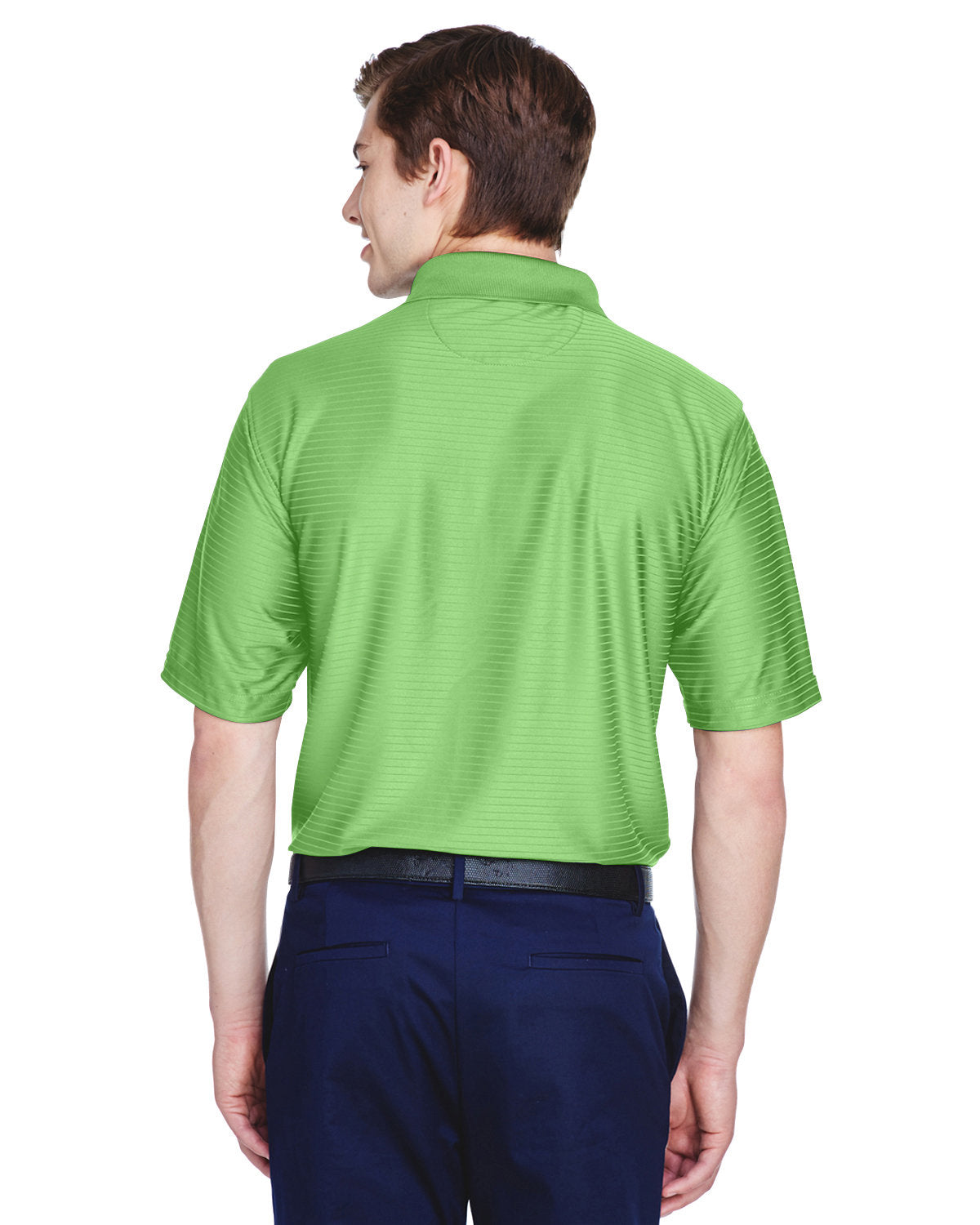 no-logo UltraClub Cool & Dry Elite Tonal Stripe Performance Polo-Men's Polos-UltraClub-Thread Logic
