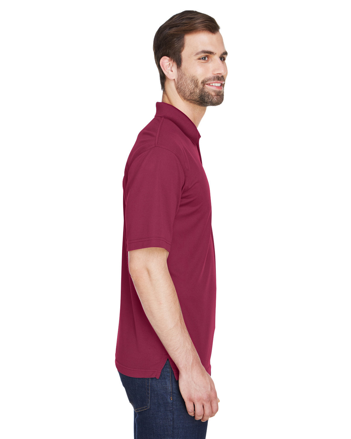 no-logo UltraClub Cool & Dry Mesh Pique Polo-Men's Polos-UltraClub-Thread Logic