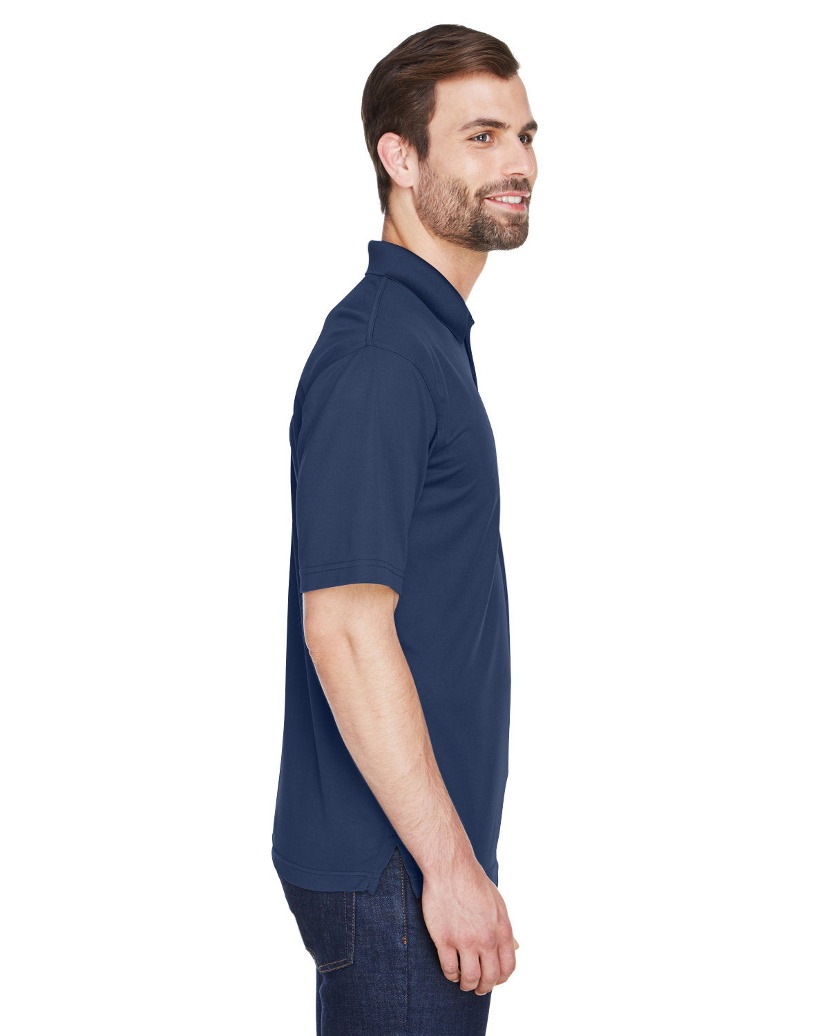 no-logo UltraClub Cool & Dry Mesh Pique Polo-Men's Polos-UltraClub-Thread Logic
