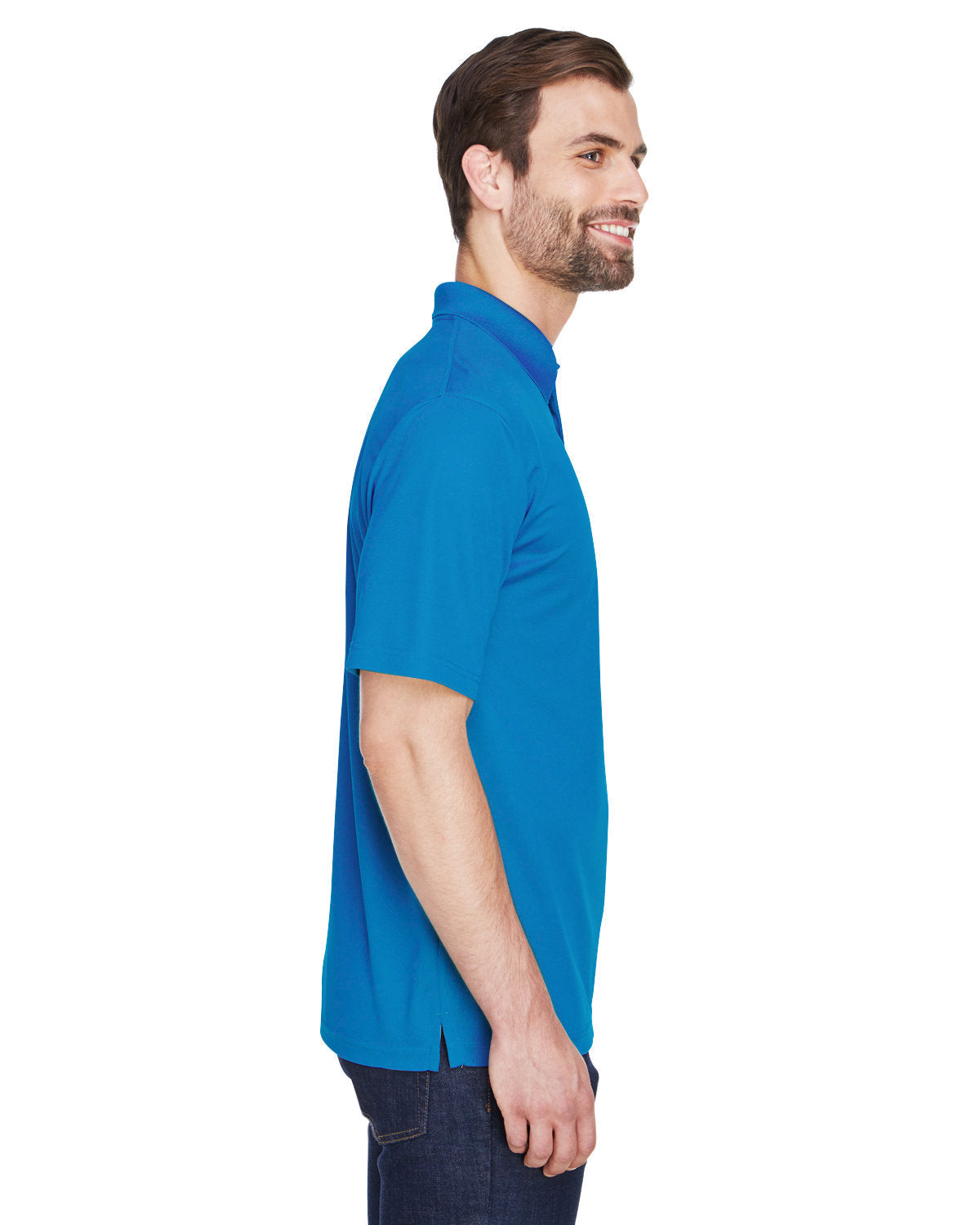 no-logo UltraClub Cool & Dry Mesh Pique Polo-Men's Polos-UltraClub-Thread Logic