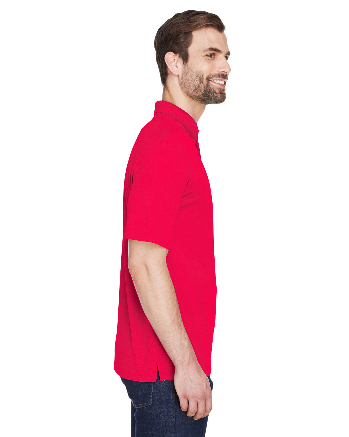 no-logo UltraClub Cool & Dry Mesh Pique Polo-Men's Polos-UltraClub-Thread Logic