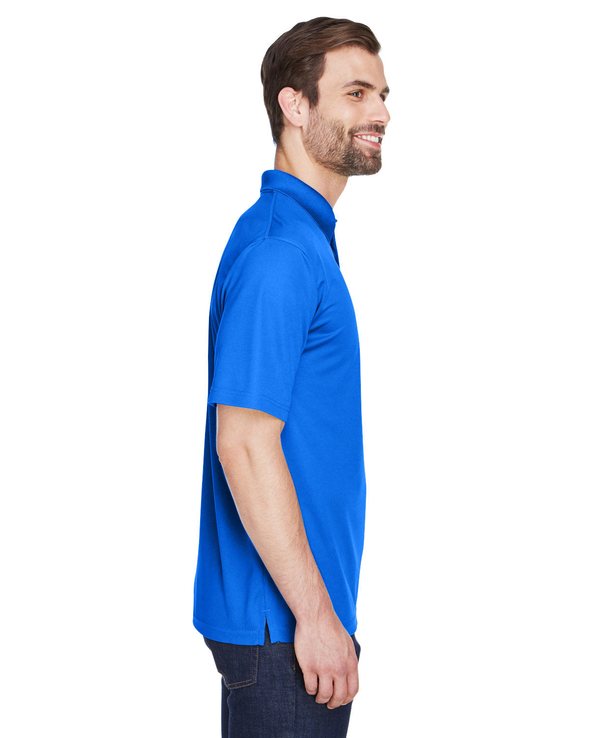 no-logo UltraClub Cool & Dry Mesh Pique Polo-Men's Polos-UltraClub-Thread Logic