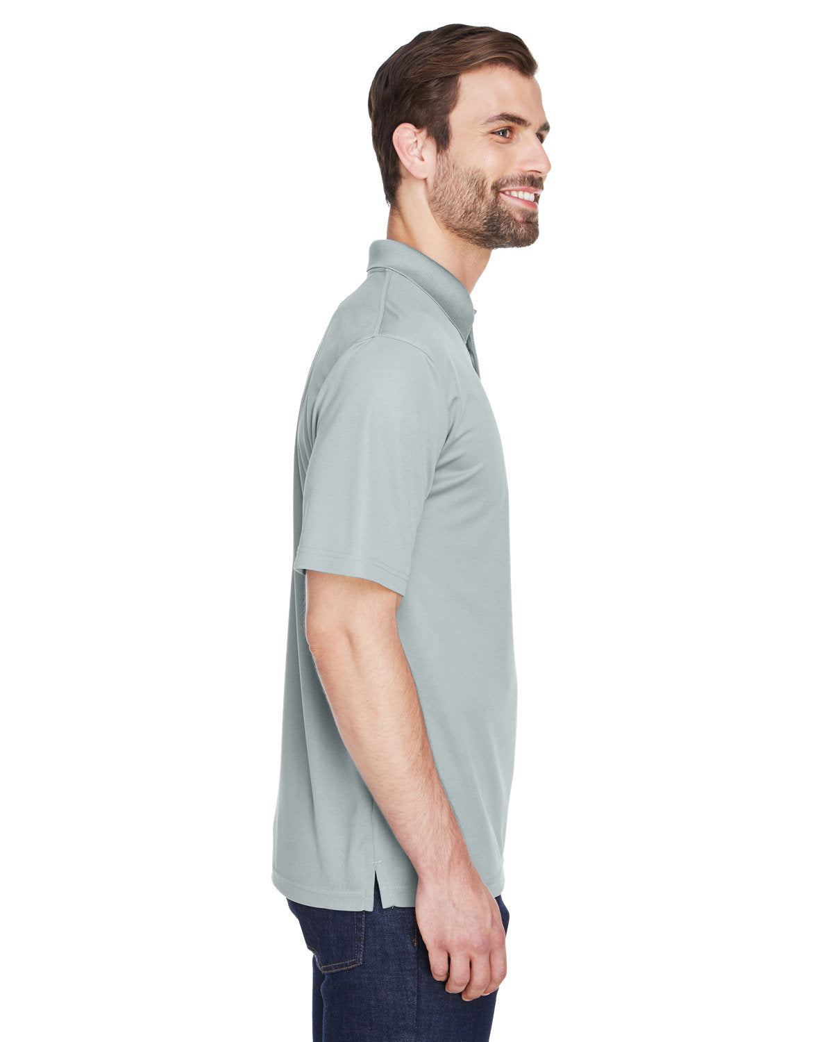 no-logo UltraClub Cool & Dry Mesh Pique Polo-Men's Polos-UltraClub-Thread Logic