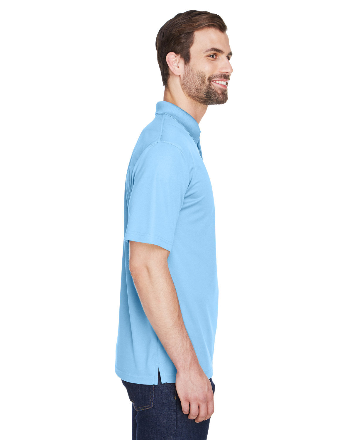 no-logo UltraClub Cool & Dry Mesh Pique Polo-Men's Polos-UltraClub-Thread Logic