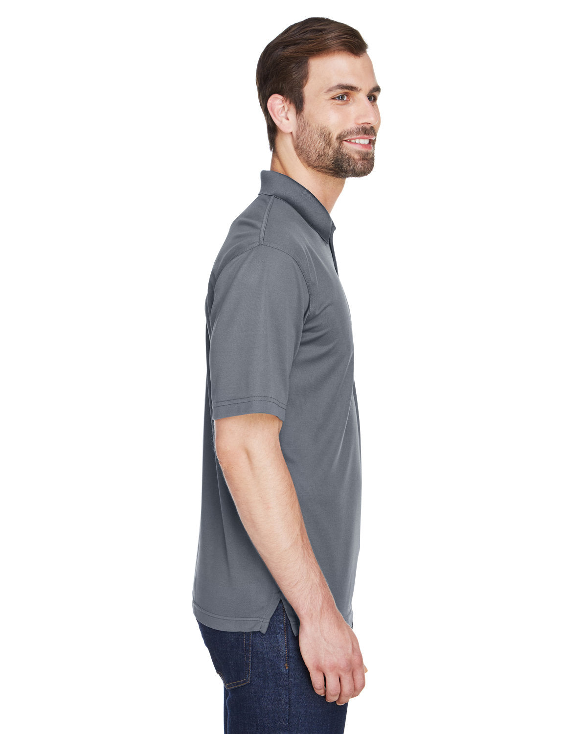 no-logo UltraClub Cool & Dry Mesh Pique Polo-Men's Polos-UltraClub-Thread Logic