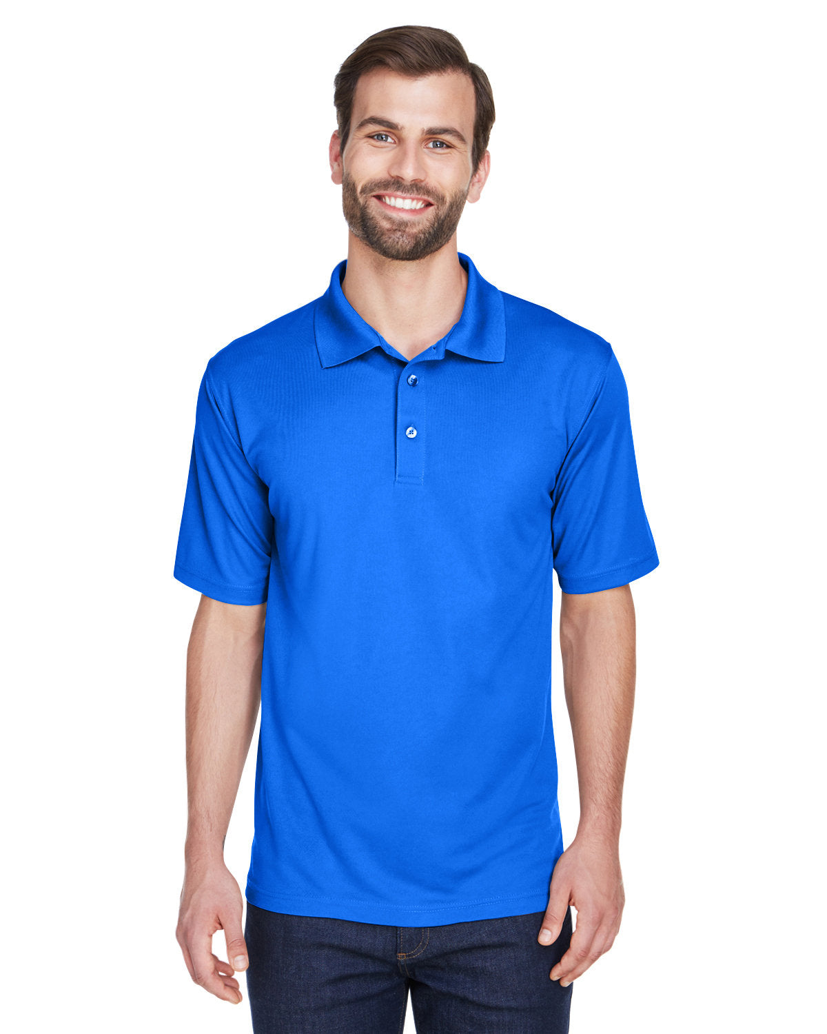 UltraClub Cool & Dry Mesh Pique Polo-Men's Polos-UltraClub-Royal-S-Thread Logic