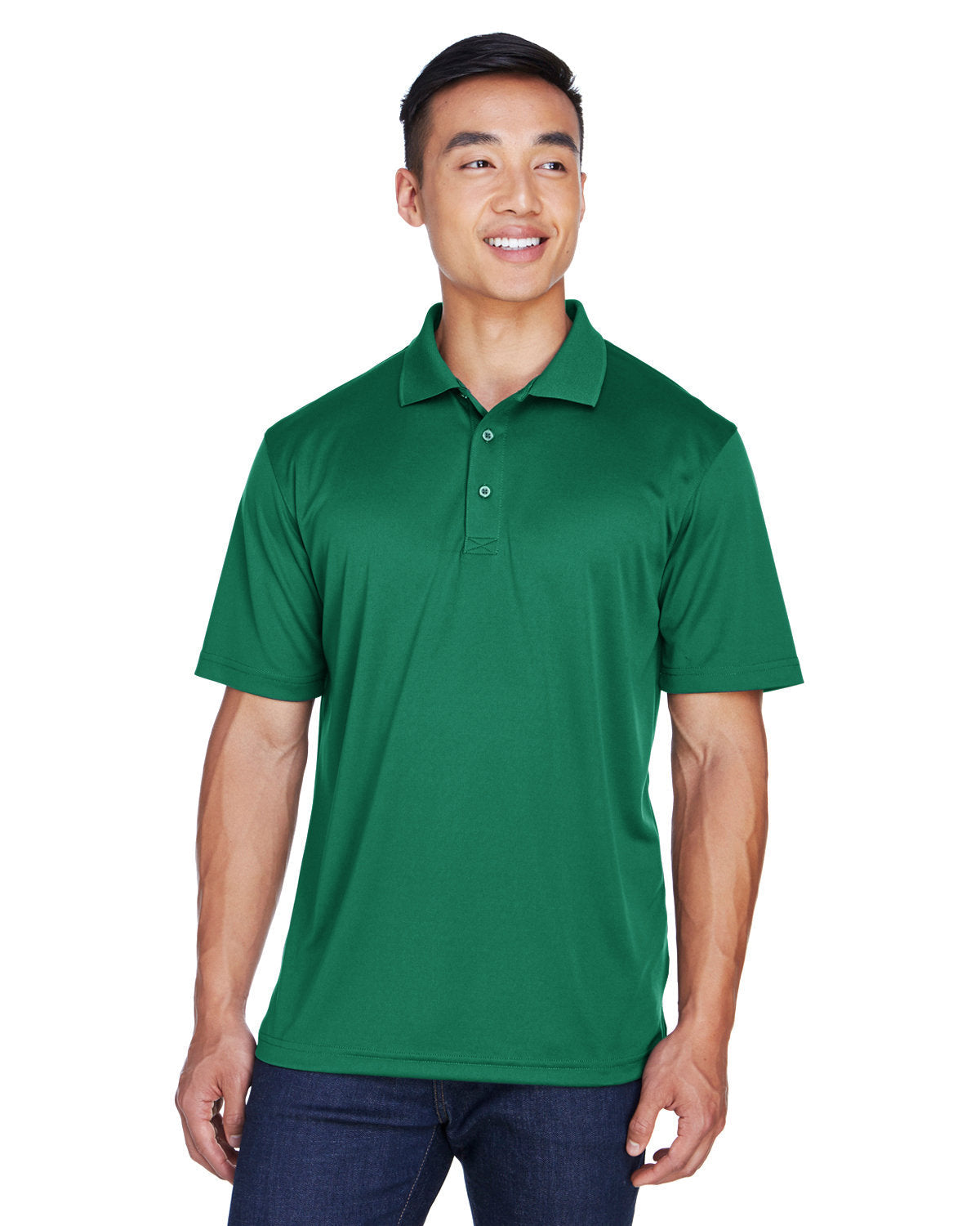 UltraClub Cool & Dry Sport Polo-Men's Polos-UltraClub-Forest Green-S-Thread Logic