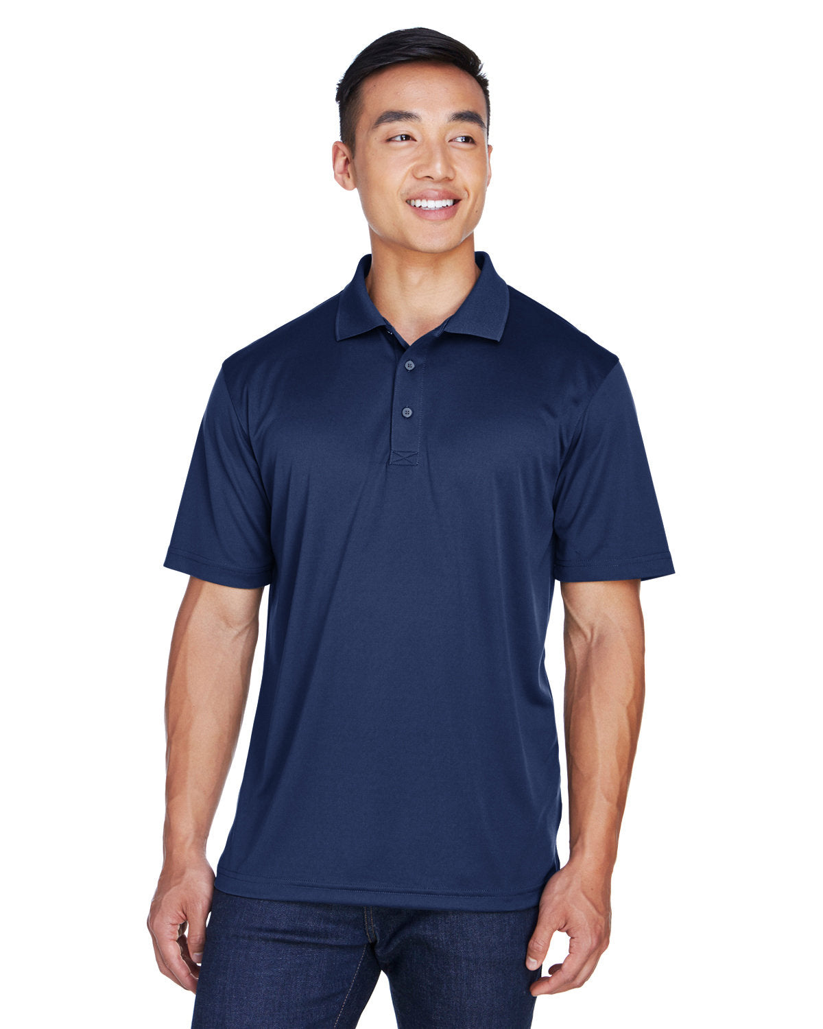 UltraClub Cool & Dry Sport Polo-Men's Polos-UltraClub-Navy-S-Thread Logic