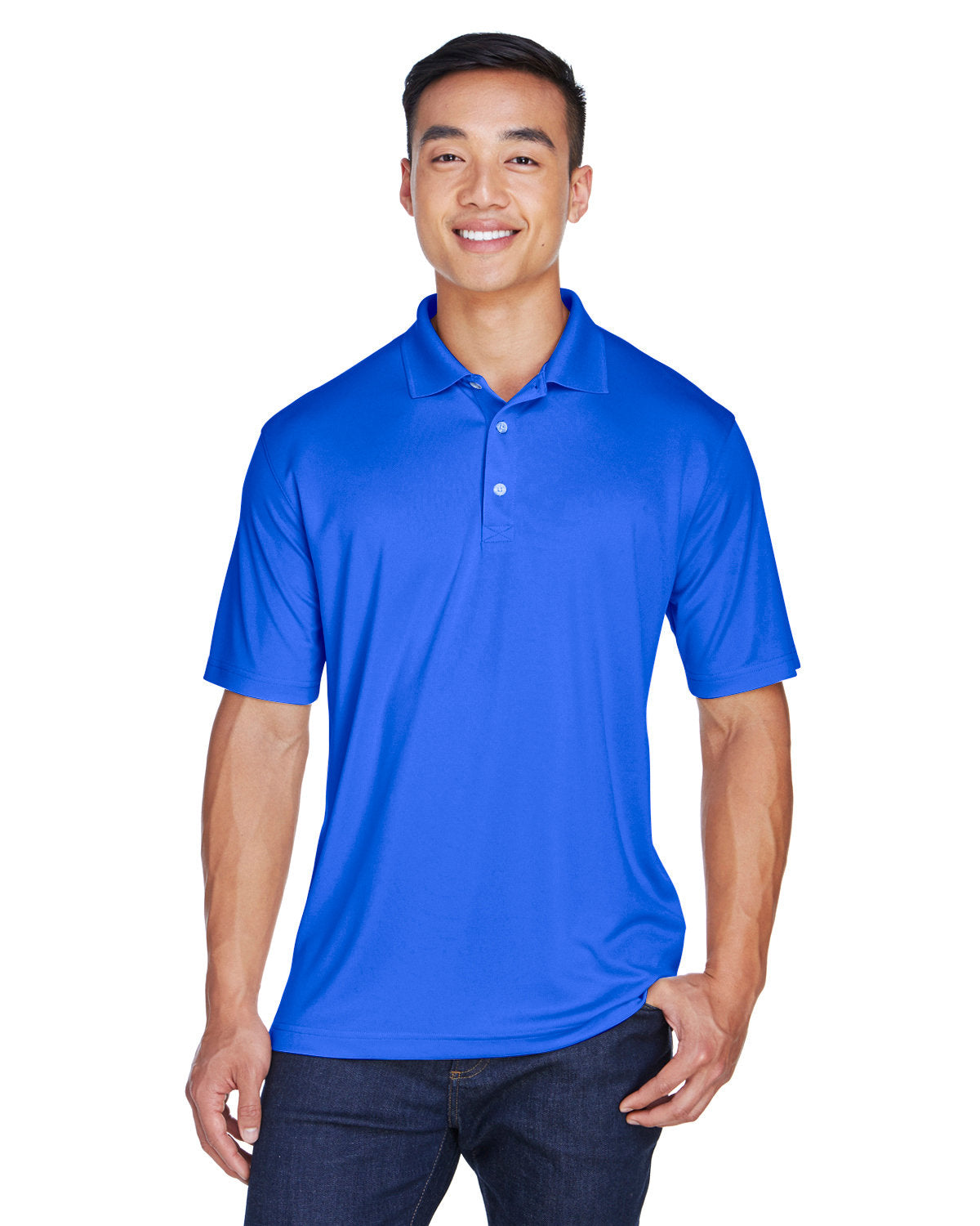 UltraClub Cool & Dry Sport Polo-Men's Polos-UltraClub-Royal-S-Thread Logic