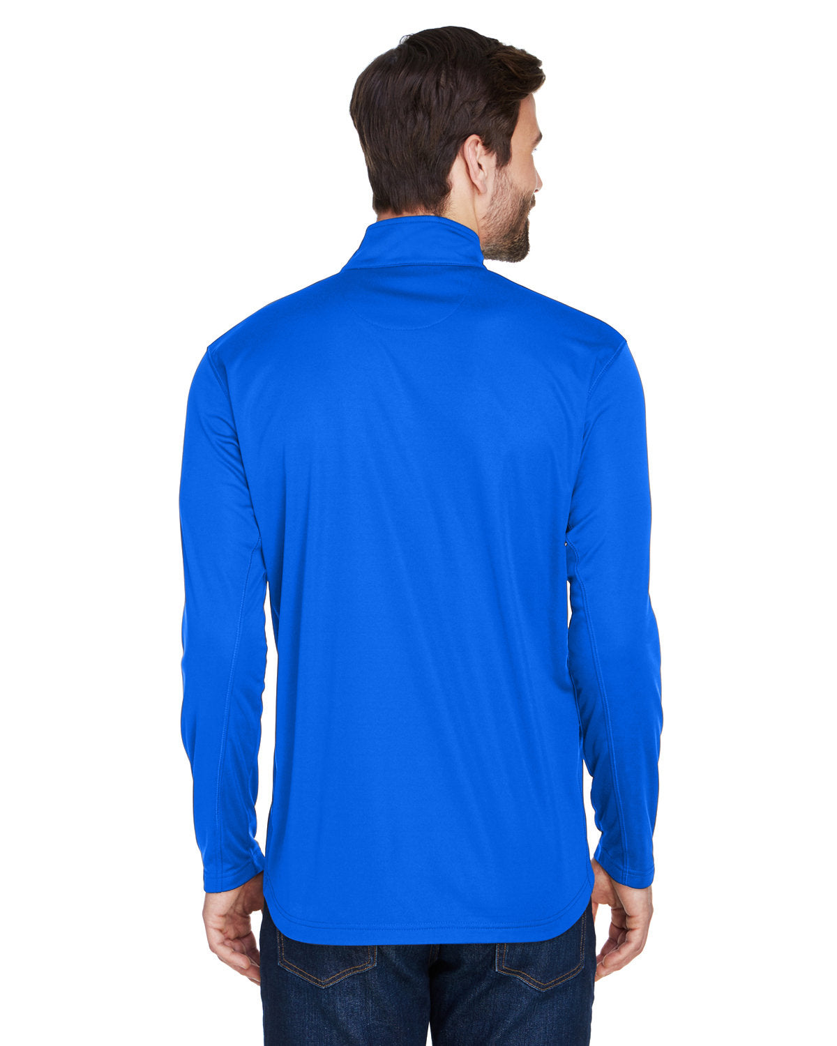 no-logo UltraClub Cool & Dry Sport Quarter-Zip Pullover-Men's Layering-UltraClub-Thread Logic