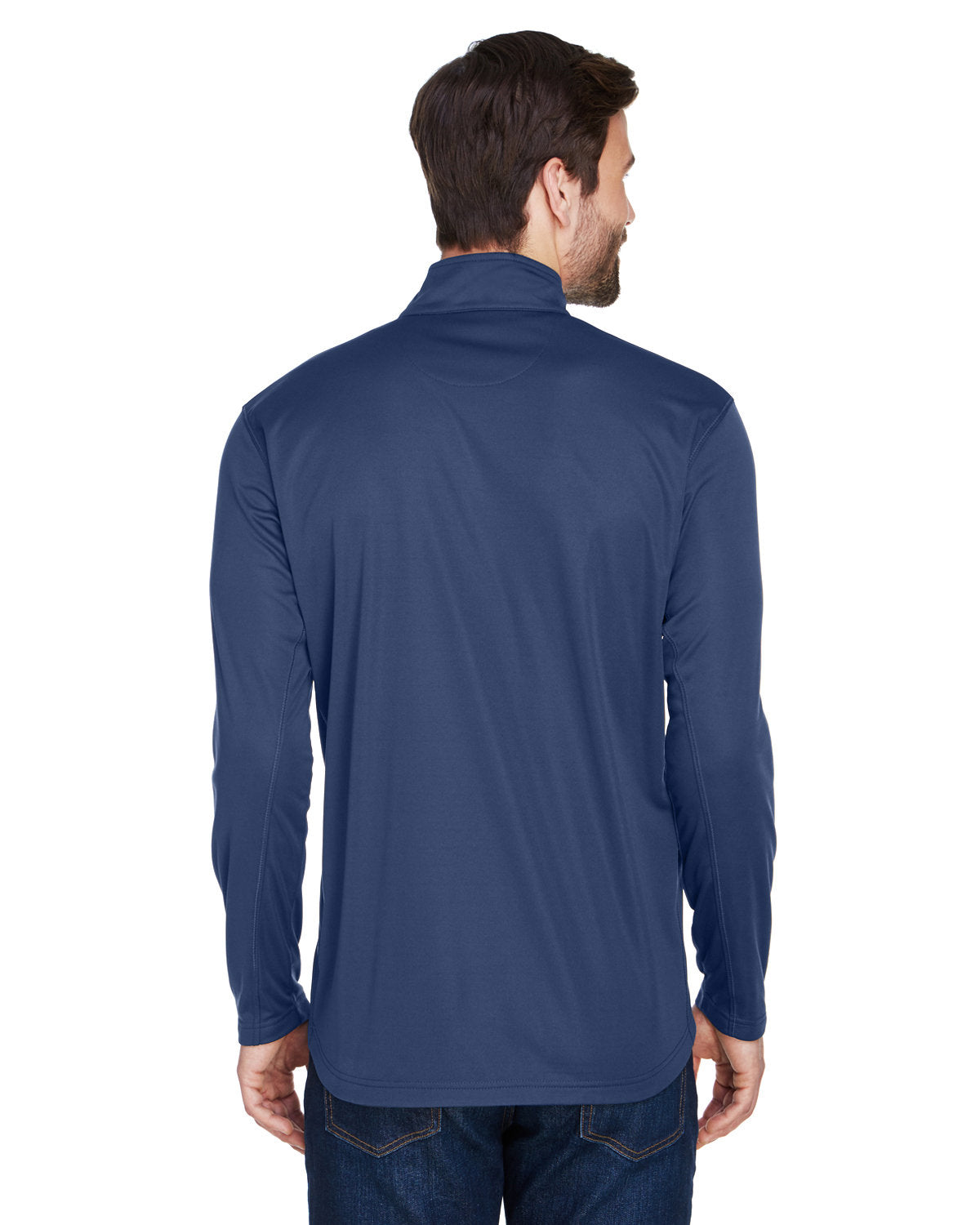 no-logo UltraClub Cool & Dry Sport Quarter-Zip Pullover-Men's Layering-UltraClub-Thread Logic