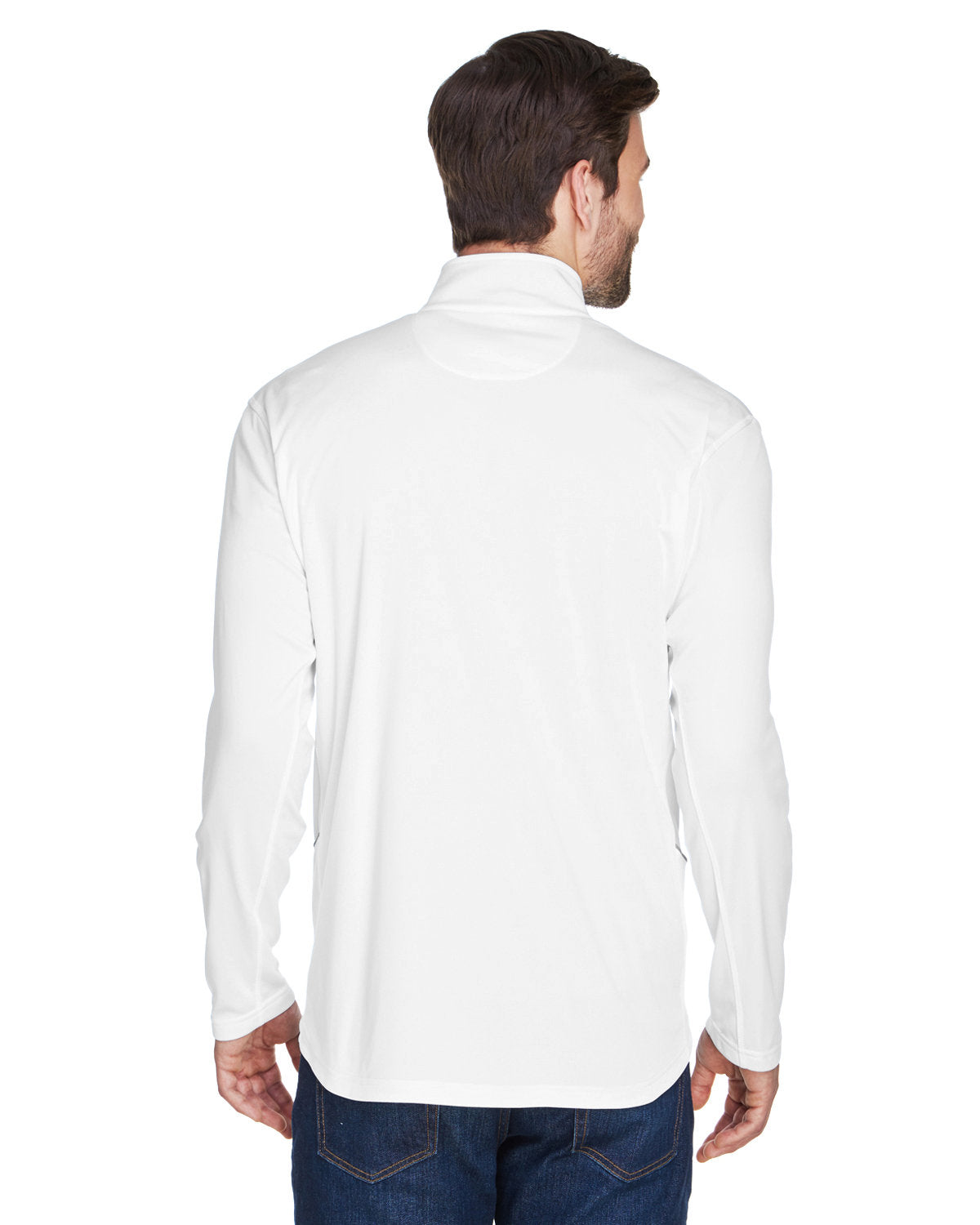 no-logo UltraClub Cool & Dry Sport Quarter-Zip Pullover-Men's Layering-UltraClub-Thread Logic