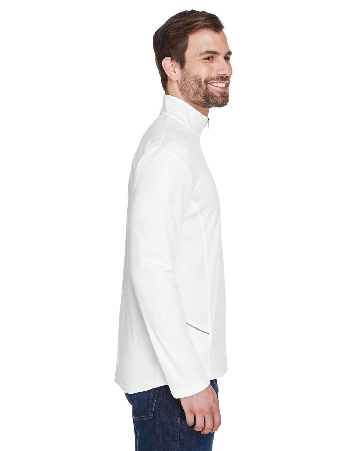 no-logo UltraClub Cool & Dry Sport Quarter-Zip Pullover-Men's Layering-UltraClub-Thread Logic